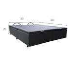 Base Cama Box Baú Casal Queen Size Suede Preto