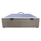 Base Cama Box Baú Casal Suede Bege
