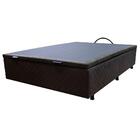 Base Cama Box Baú Casal Suede Marrom