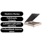 Base Cama Box Baú Queen Com Pistão A Gás Bipartido 158x198 Su