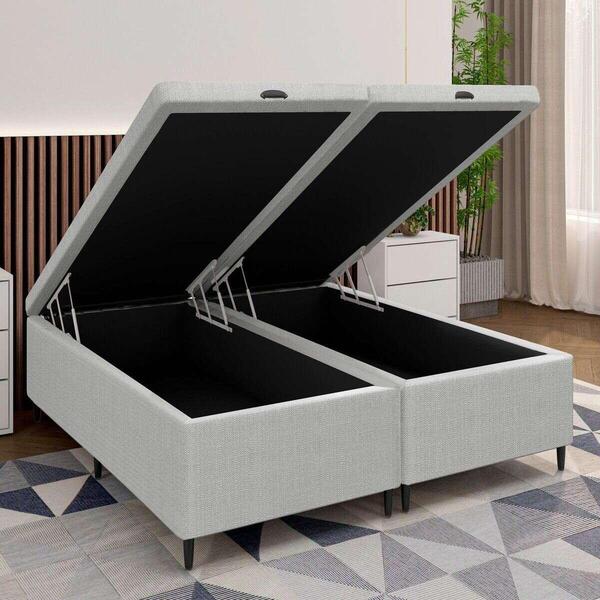 Base Cama Box Baú Queen Para Colchão 158x188cm Multimóveis Cr35238