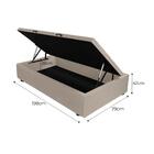 Base Cama Box Baú Solteiro Com Pistão A Gás 79x198 Suede Cor: