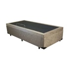 Base Cama Box Baú Solteiro Suede Bege 43x88x188