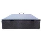 Base Cama Box Baú Viúva Suede Cinza