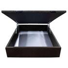 Base Cama Box Baú Viúva Suede Marrom