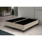 Base Cama Box Bipartido Casal Suede Bege 40x138x188