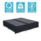 Base Cama Box Bipartido Queen Size Couro Sintético Preto 40x1