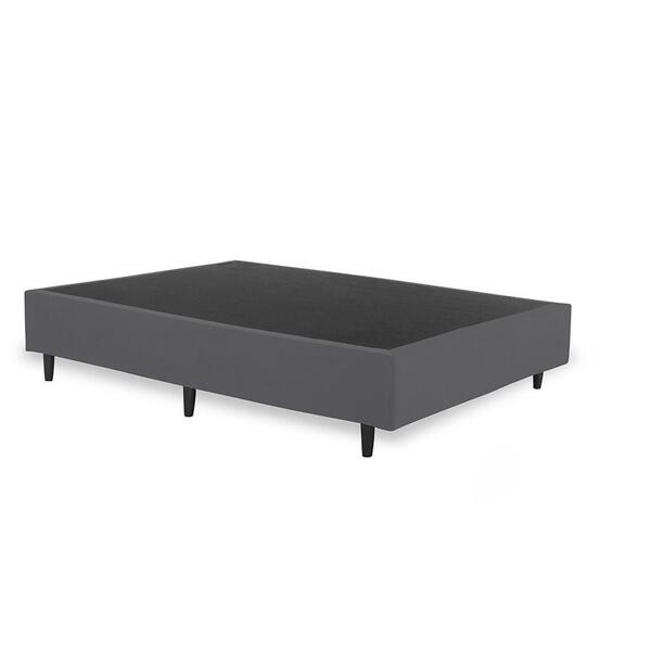 Base Cama Box Casal 138x188 Suede Cor:cinza