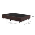 Base Cama Box Casal 138x188 Suede Cor:marrom