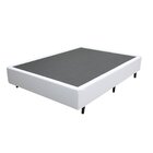 Base Cama Box Casal Couro Sintético Branco 40x138x188