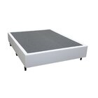 Base Cama Box Casal Couro Sintético Branco 40x138x188