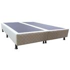 Base Cama Box Casal King Size Suede Bege
