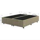 Base Cama Box Casal Queen Size Suede Bordado - Skybox - Bege