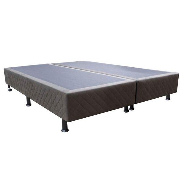 Base Cama Box Casal Queen Size Suede Marrom