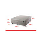 Base Cama Box Casal Strong Com Tecido Jacquard Estrutura Resi