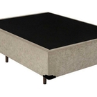 Base Cama Box Casal Suede Bege 138x188x40