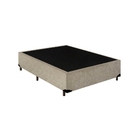 Base Cama Box Casal Suede Bege 138x188x40