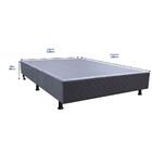 Base Cama Box Casal Suede Cinza