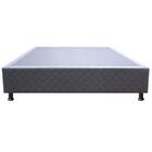 Base Cama Box Casal Suede Cinza