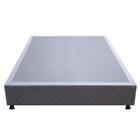 Base Cama Box Casal Suede Cinza