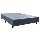 Base Cama Box Casal Suede Cinza