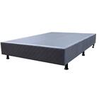 Base Cama Box Casal Suede Cinza