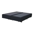 Base Cama Box Casal Suede Preto Bipartido 138x188x40