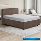 Base Cama Box Casal Veludo - Skybox - Marrom