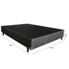 Base Cama Box Lisboa Casal 138x188x25cm Preto Probon