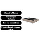 Base Cama Box Queen Premium Bipartido 158x198 Corano Cor:bege