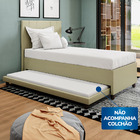 Base Cama Box Solteirão Com Cama Auxiliar Corino - Skybox - B