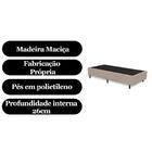 Base Cama Box Solteiro 79x198 Suede Cor:bege