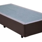 Base Cama Box Solteiro Corino Marrom 40x88x188