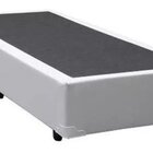 Base Cama Box Solteiro Couro Sintético Branco 40x88x188