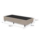 Base Cama Box Solteiro Premium 79x198 Corano Cor:bege