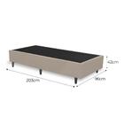 Base Cama Box Solteiro Premium 96x203 Corano Cor:bege