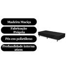 Base Cama Box Solteiro Premium 96x203 Corano Cor:preto