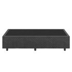 Base Cama Box Solteiro Suede Bordado - Skybox - Preto