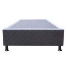 Base Cama Box Solteiro Suede Cinza