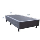 Base Cama Box Solteiro Suede Cinza