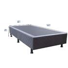 Base Cama Box Solteiro Suede Cinza