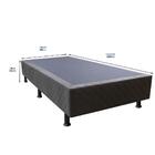 Base Cama Box Solteiro Suede Marrom