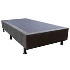 Base Cama Box Solteiro Suede Marrom
