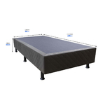 Base Cama Box Solteiro Suede Marrom