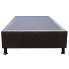 Base Cama Box Solteiro Suede Marrom