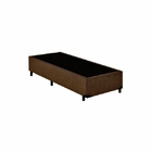 Base Cama Box Solteiro Suede Marrom 88x188x40
