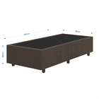 Base Cama Box Solteiro Veludo - Skybox - Marrom