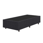 Base Cama Box Solteiro Veludo - Skybox - Preto