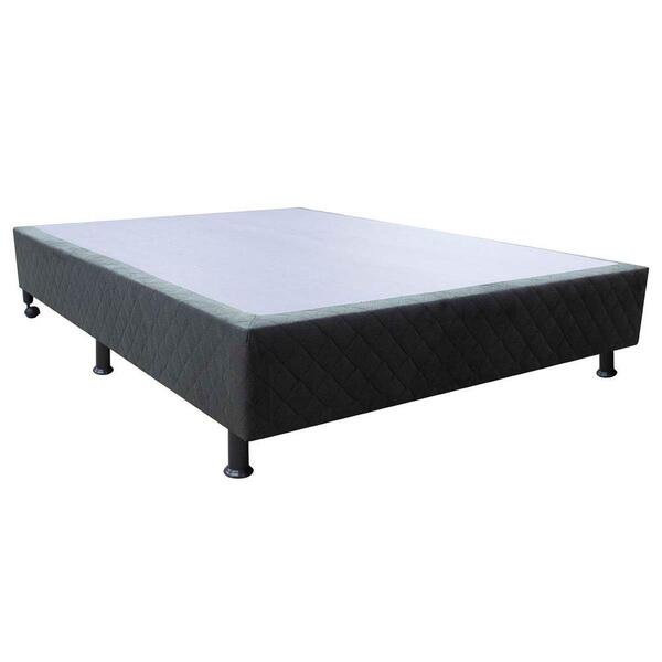 Base Cama Box Viúva Suede Preto