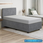 Base Cama Box Viúva Veludo - Skybox - Cinza